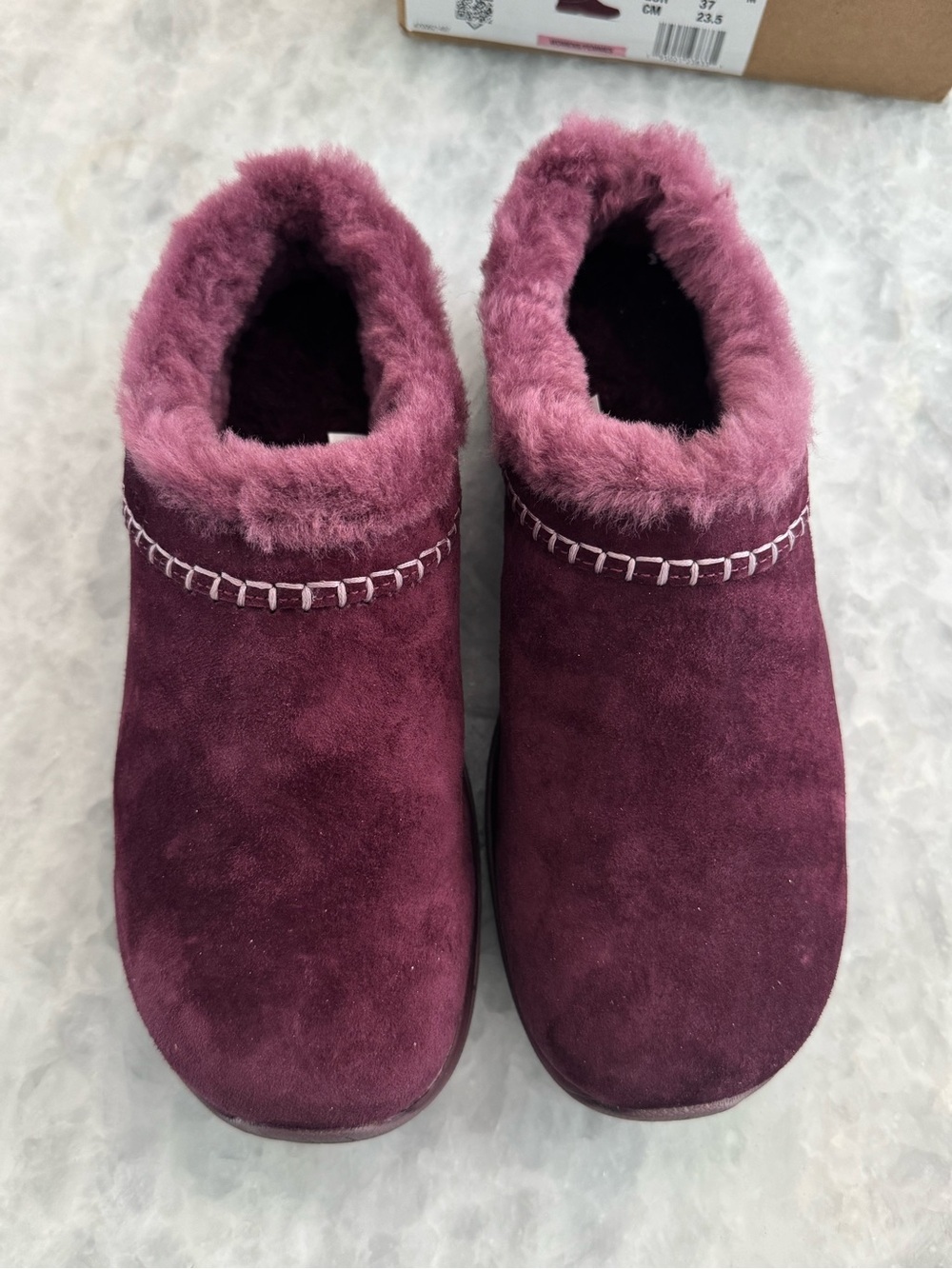 Merrill Encore Ice 5 Women’s Dark Cherry Slip-On Clogs Plush Lining